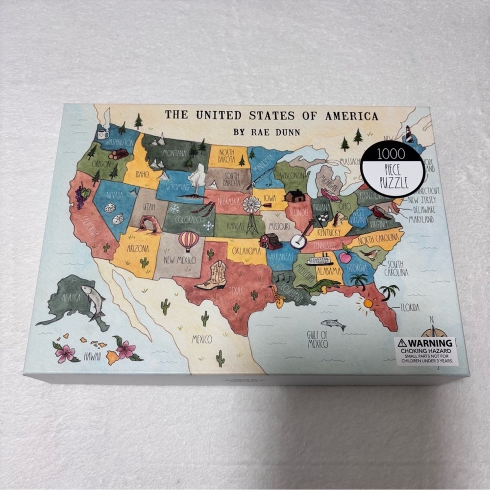 Rae Dunn USA Map‎ Puzzle United State of America 1000 PC
